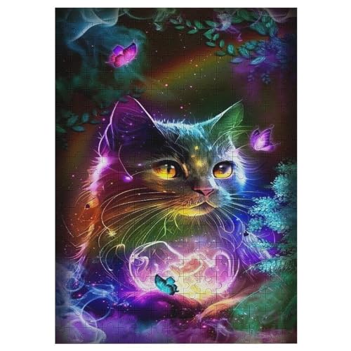 Katze Puzzles 300 Teile Erwachsener Kniffel Spaß Für Die Ganze Familie - 300 Puzzleteilige Motive, Holzpuzzle Kinder Erwachsene, Impossible Puzzle Schwer 42×30cm von AAPZY