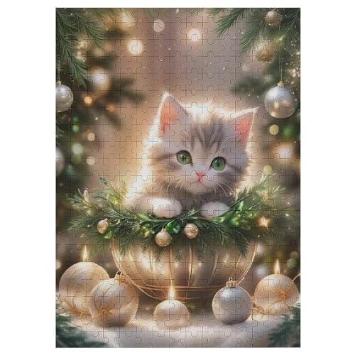 Katze Puzzles 300 Teile Erwachsener Kniffel Spaß Für Die Ganze Familie - 300 Puzzleteilige Motive, Holzpuzzle Kinder Erwachsene, Impossible Puzzle Schwer 42×30cm von AAPZY