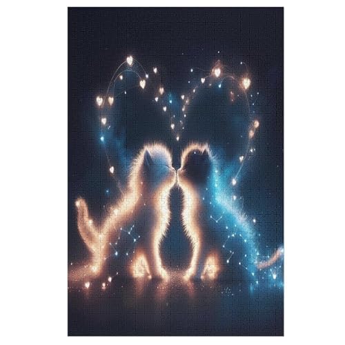 Katze-Puzzlespiel Aus Holz, 1000 Puzzleteile, Kreatives Puzzle Für Teenager Und Erwachsene, Kreatives Spielzeug, Puzzles, 78×53cm Katze-Puzzlespiel Aus Holz, 1000 Puzzleteile, Kreatives Puzzle Für Teenager Und Erwachsene, Kreatives Spielzeug, Puzzles, 78×53cm von AAPZY