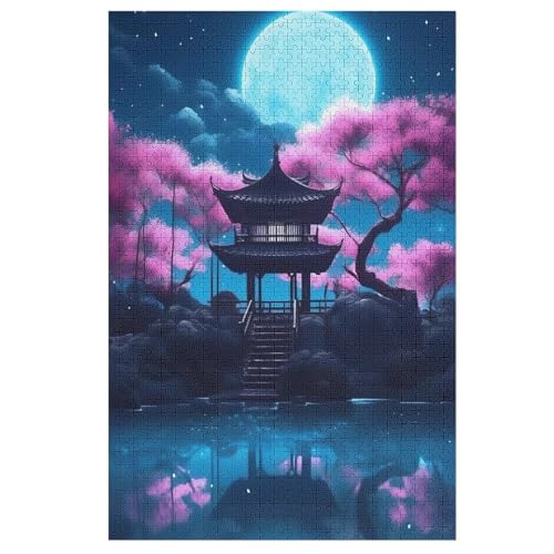 Kirschbaum, japanische Kunst Puzzles 1000 Teile Erwachsener Kniffel Spaß Für Die Ganze Familie - 1000 Puzzleteilige Motive, Holzpuzzle Kinder Erwachsene, Impossible Puzzle Schwer 78×53cm von AAPZY