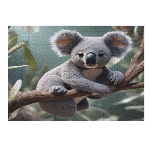 Koala Holzpuzzle Erwachsene - 300 Teiliges Jigsaw Knobelspiel - Puzzle Für Erwachsene & Kinder - Outdoor & Reisespielzeug - Geduldspiel （40×28cm） von AAPZY