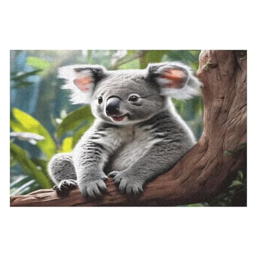 Koala Puzzle 1000 Teile,Puzzles Für Erwachsene, Impossible Puzzle, Geschicklichkeitsspiel Für Die Ganze Familie, Puzzle Kinder,Holzpuzzle-Geschenk,Raumdekoration, （75×50cm） von AAPZY