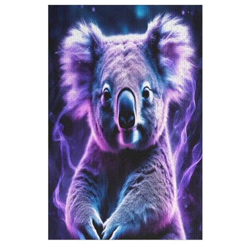 Koala Puzzles 1000 Teile Erwachsener Kniffel Spaß Für Die Ganze Familie - 1000 Puzzleteilige Motive, Holzpuzzle Kinder Erwachsene, Impossible Puzzle Schwer 78×53cm von AAPZY