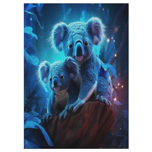 Koala Puzzles 300 Teile Erwachsener Kniffel Spaß Für Die Ganze Familie - 300 Puzzleteilige Motive, Holzpuzzle Kinder Erwachsene, Impossible Puzzle Schwer 42×30cm von AAPZY