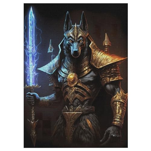 Krieger-Anubis Puzzles 300 Teile Erwachsener Kniffel Spaß Für Die Ganze Familie - 300 Puzzleteilige Motive, Holzpuzzle Kinder Erwachsene, Impossible Puzzle Schwer 42×30cm von AAPZY