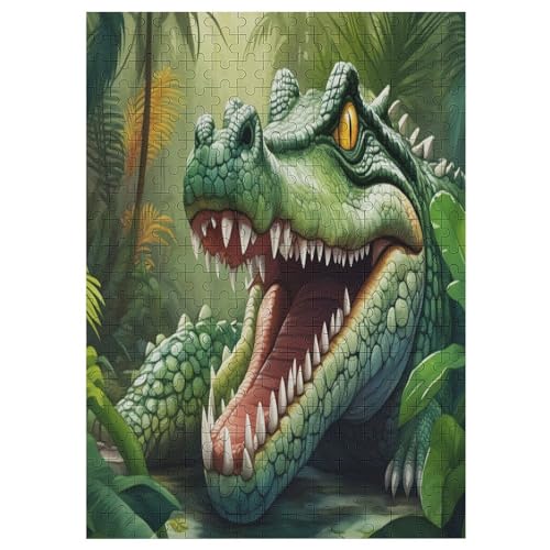 Krokodil Puzzles 300 Teile Erwachsener Kniffel Spaß Für Die Ganze Familie - 300 Puzzleteilige Motive, Holzpuzzle Kinder Erwachsene, Impossible Puzzle Schwer 42×30cm von AAPZY