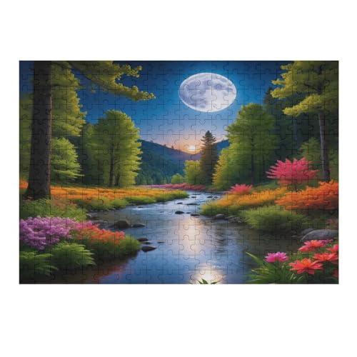 Landschaft 300 Teile Puzzle Für Erwachsene, Herausforderung Puzzles - Familienpuzzle Verringerter Druck Schwieriges Puzzle Rahmen Holzpuzzle Für Erwachsene Kinder 12+ （40×28cm） von AAPZY