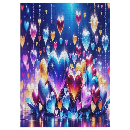 Liebe Puzzles 300 Teile Erwachsener Kniffel Spaß Für Die Ganze Familie - 300 Puzzleteilige Motive, Holzpuzzle Kinder Erwachsene, Impossible Puzzle Schwer 42×30cm von AAPZY