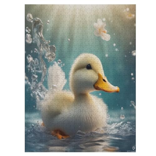 Little Yellow Ente Holzpuzzle 500 Teile,Puzzles Für Erwachsene, Impossible Puzzle, Geschicklichkeitsspiel Für Die Ganze Familie,Home Dekoration Puzzle, Puzzle Kinder Legespiel （55×41cm） von AAPZY