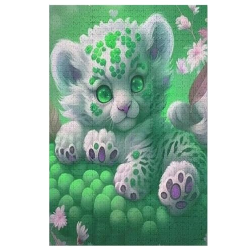 Löwe 1000 Teile Puzzle, Holzpuzzle, Puzzles Für Erwachsene Kinder, 1000 Teile Puzzle Für Jugendliche & Erwachsene Lernspiel Herausforderungsspielzeug 78×53cm von AAPZY