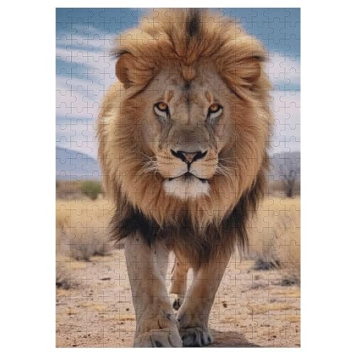 Löwe Holzpuzzle 300 Teile, Knobelspiele Für Erwachsene, Teenager, Puzzles Unmögliche - Kinder Puzzle Zimmer Deko 42×30cm von AAPZY