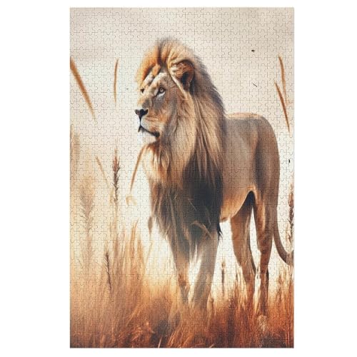 Löwe-Puzzle Für Erwachsene, 1000-teilige Puzzles Für Teenager Und Kinder, Kreative Puzzles Für Die Familie, Herausfordernde Spiele, Spielzeug, Geschenke （78×53cm） von AAPZY