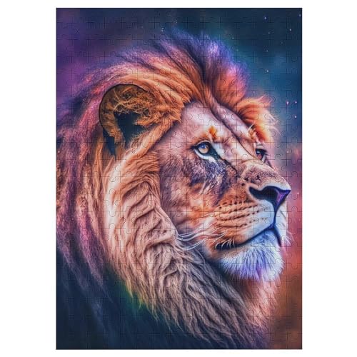 Löwe Puzzles 300 Teile Erwachsener Kniffel Spaß Für Die Ganze Familie - 300 Puzzleteilige Motive, Holzpuzzle Kinder Erwachsene, Impossible Puzzle Schwer 42×30cm von AAPZY