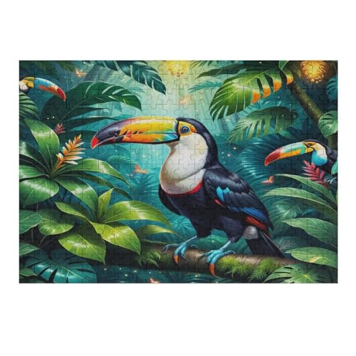 Long Bill Birdie Puzzles 300 Teile Erwachsener Kniffel Spaß Für Die Ganze Familie - 300 Puzzleteilige Motive, Holzpuzzle Kinder Erwachsene, Impossible Puzzle Schwer （40×28cm） von AAPZY