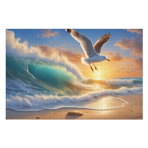 Möwe Puzzles 1000 Teile Erwachsener Kniffel Spaß Für Die Ganze Familie - 1000 Puzzleteilige Motive, Holzpuzzle Kinder Erwachsene, Impossible Puzzle Schwer （75×50cm） von AAPZY