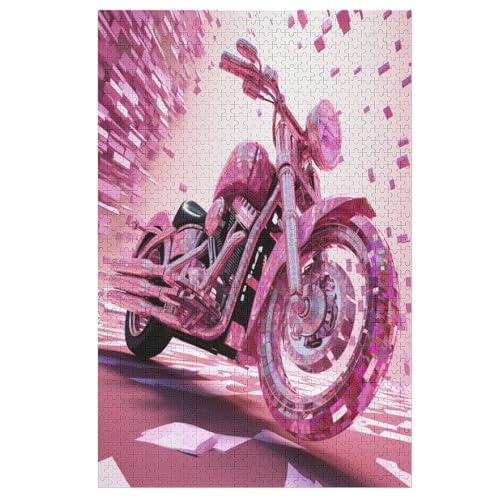 Motorrad Puzzles 1000 Teile Erwachsener Kniffel Spaß Für Die Ganze Familie - 1000 Puzzleteilige Motive, Holzpuzzle Kinder Erwachsene, Impossible Puzzle Schwer 78×53cm von AAPZY