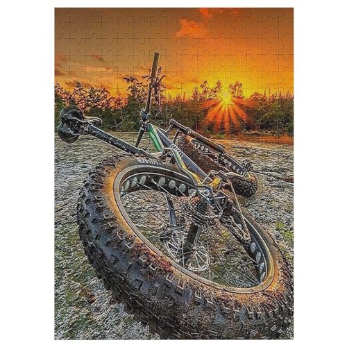 Mountainbike Holzpuzzle 300 Teile,Puzzles Für Erwachsene, Impossible Puzzle, Geschicklichkeitsspiel Für Die Ganze Familie,Home Dekoration Puzzle, Puzzle Kinder Legespiel 42×30cm von AAPZY