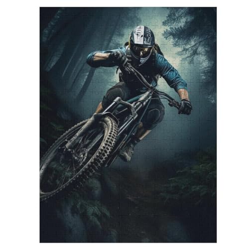 Mountainbike -Puzzle, 500 Teile,Holzpuzzle Für Erwachsene Kinder, Lustiges Spielzeug, Denkspiel, Spielzeug, Bildungsspiel, Herausforderung, Pädagogisch, （55×41cm） von AAPZY