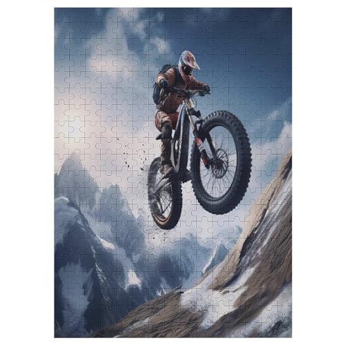 Mountainbike-Puzzle Für Erwachsene, 300-teilige Puzzles Für Teenager Und Kinder, Kreative Puzzles Für Die Familie, Herausfordernde Spiele, Spielzeug, Geschenke 42×30cm von AAPZY