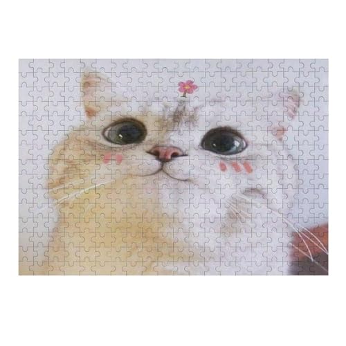 Niedliche Katze 300 Teile Puzzle, Holzpuzzle, Puzzles Für Erwachsene Kinder, 300 Teile Puzzle Für Jugendliche & Erwachsene Lernspiel Herausforderungsspielzeug （40×28cm） von AAPZY