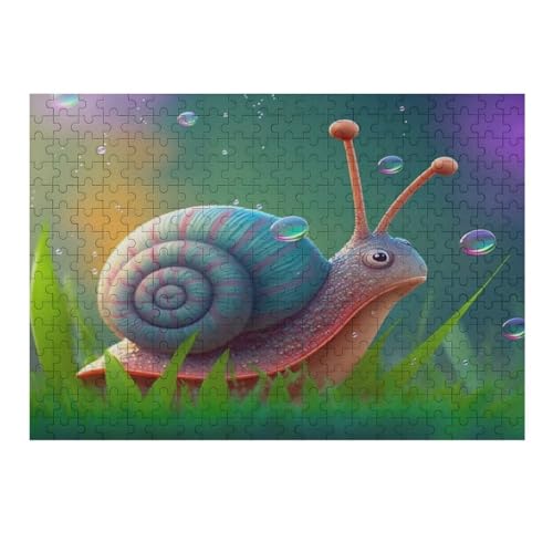 Niedliche Schnecke Holzpuzzle Erwachsene - 300 Teiliges Jigsaw Knobelspiel - Puzzle Für Erwachsene & Kinder - Outdoor & Reisespielzeug - Geduldspiel （40×28cm） von AAPZY