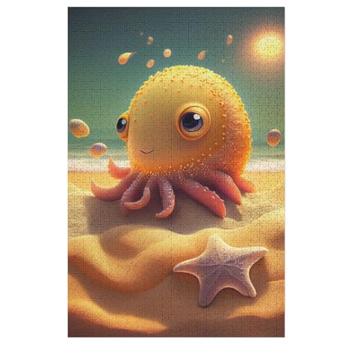 Oktopus Puzzles 1000 Teile Erwachsener Kniffel Spaß Für Die Ganze Familie - 1000 Puzzleteilige Motive, Holzpuzzle Kinder Erwachsene, Impossible Puzzle Schwer 78×53cm von AAPZY