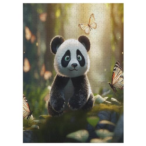 Panda 300 Teile Puzzle Für Erwachsene, Herausforderung Puzzles - Familienpuzzle Verringerter Druck Schwieriges Puzzle Rahmen Holzpuzzle Für Erwachsene Kinder 12+ （42×30cm） von AAPZY