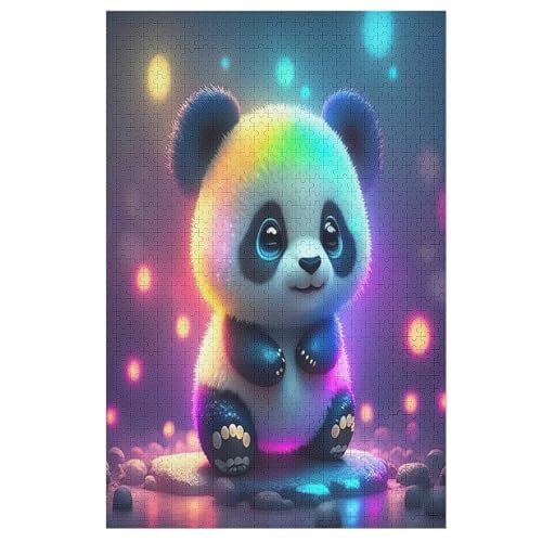 Panda Holzpuzzle 1000 Teile, Knobelspiele Für Erwachsene, Teenager, Puzzles Unmögliche - Kinder Puzzle Zimmer Deko 78×53cm von AAPZY