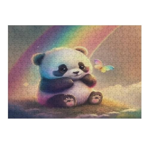 Panda Holzpuzzle 300 Teile,Puzzles Für Erwachsene, Impossible Puzzle, Geschicklichkeitsspiel Für Die Ganze Familie,Home Dekoration Puzzle, Puzzle Kinder Legespiel （40×28cm） von AAPZY