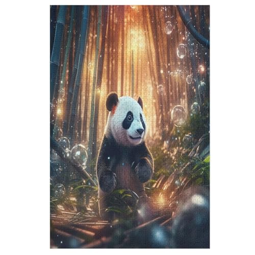 Panda Puzzle Für Erwachsene,1000-teiliges Puzzle,Puzzle Für Erwachsene Und Kinder,Holzpuzzle,Lernspielzeug, 78×53cm von AAPZY