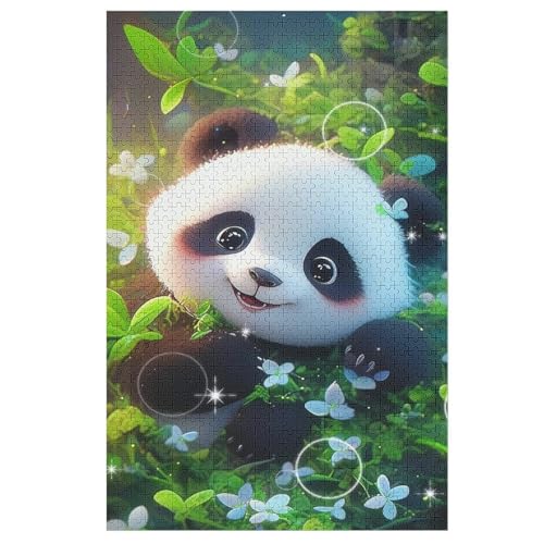 Panda Puzzles 1000 Teile Erwachsener Kniffel Spaß Für Die Ganze Familie - 1000 Puzzleteilige Motive, Holzpuzzle Kinder Erwachsene, Impossible Puzzle Schwer 78×53cm von AAPZY