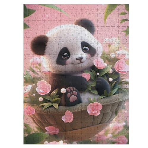 Panda Puzzles 500 Teile Erwachsener Kniffel Spaß Für Die Ganze Familie - 500 Puzzleteilige Motive, Holzpuzzle Kinder Erwachsene, Impossible Puzzle Schwer （55×41cm） von AAPZY