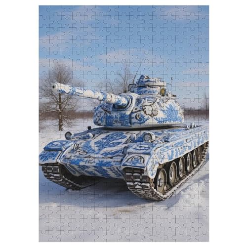 Panzer Puzzles 300 Teile Erwachsener Kniffel Spaß Für Die Ganze Familie - 300 Puzzleteilige Motive, Holzpuzzle Kinder Erwachsene, Impossible Puzzle Schwer 42×30cm von AAPZY