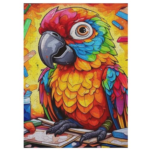 Papagei Puzzles 300 Teile Erwachsener Kniffel Spaß Für Die Ganze Familie - 300 Puzzleteilige Motive, Holzpuzzle Kinder Erwachsene, Impossible Puzzle Schwer 42×30cm von AAPZY