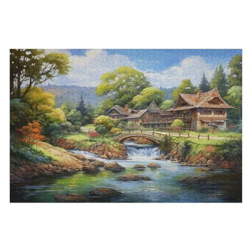 Paradies Holzpuzzle 1000 Teile, Knobelspiele Für Erwachsene, Teenager, Puzzles Unmögliche - Kinder Puzzle Zimmer Deko （75×50cm） von AAPZY