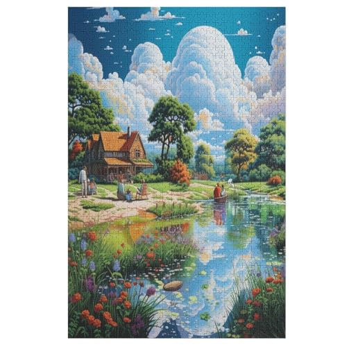 Paradies Holzpuzzle 1000 Teile,Puzzles Für Erwachsene, Impossible Puzzle, Geschicklichkeitsspiel Für Die Ganze Familie,Home Dekoration Puzzle, Puzzle Kinder Legespiel 78×53cm von AAPZY