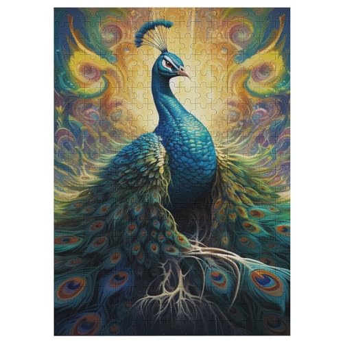 Pfau – Puzzle 300 Teile, Holzpuzzle, Herausforderndes Geschicklichkeitsspiel Für Die Ganze Familie, Kinder Erwachsenenpuzzle Ab 12 Jahren 42×30cm von AAPZY