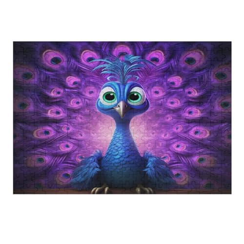 Pfau Puzzles 300 Teile Erwachsener Kniffel Spaß Für Die Ganze Familie - 300 Puzzleteilige Motive, Holzpuzzle Kinder Erwachsene, Impossible Puzzle Schwer （40×28cm） von AAPZY