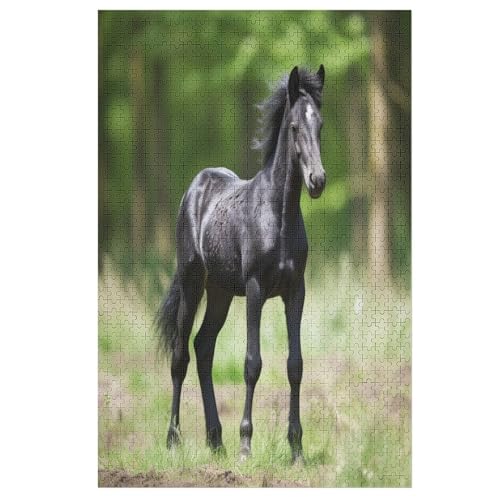 Pferd 1000 Teile Premium-Puzzles Für Erwachsene Kinder- Holzpuzzles Spaß Und Lernspiele - Perfekte Puzzle-Geschenke 78×53cm von AAPZY