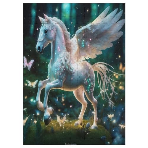 Pferd Holzpuzzle 300 Teile, Knobelspiele Für Erwachsene, Teenager, Puzzles Unmögliche - Kinder Puzzle Zimmer Deko 42×30cm von AAPZY