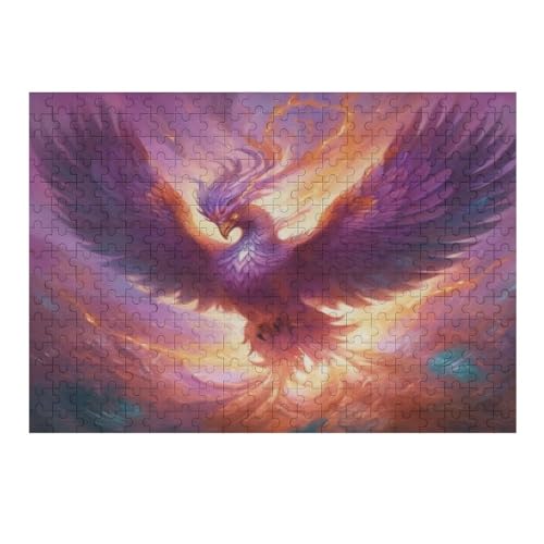 Phönix 300 Teile Puzzle Für Erwachsene, Herausforderung Puzzles - Familienpuzzle Verringerter Druck Schwieriges Puzzle Rahmen Holzpuzzle Für Erwachsene Kinder 12+ （40×28cm） von AAPZY