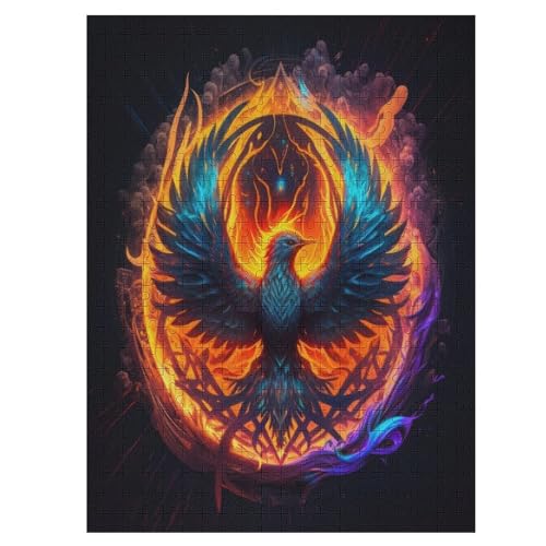 Phönix Sigil Puzzles 500 Teile Erwachsener Kniffel Spaß Für Die Ganze Familie - 500 Puzzleteilige Motive, Holzpuzzle Kinder Erwachsene, Impossible Puzzle Schwer （55×41cm） von AAPZY