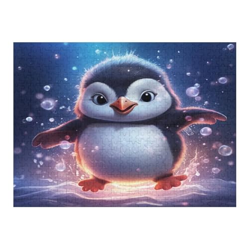 Pinguin 500 Teile Premium-Puzzles Für Erwachsene Kinder- Holzpuzzles Spaß Und Lernspiele - Perfekte Puzzle-Geschenke （52×38cm） von AAPZY