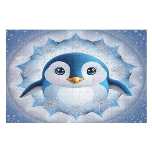 Pinguin Holzpuzzle Erwachsene - 1000 Teiliges Jigsaw Knobelspiel - Puzzle Für Erwachsene & Kinder - Outdoor & Reisespielzeug - Geduldspiel （75×50cm） von AAPZY