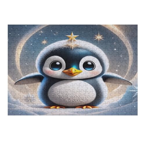 Pinguin -Puzzle, 300 Teile,Holzpuzzle Für Erwachsene Kinder, Lustiges Spielzeug, Denkspiel, Spielzeug, Bildungsspiel, Herausforderung, Pädagogisch, （40×28cm） von AAPZY