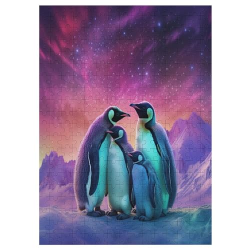 Pinguin Puzzles 300 Teile Erwachsener Kniffel Spaß Für Die Ganze Familie - 300 Puzzleteilige Motive, Holzpuzzle Kinder Erwachsene, Impossible Puzzle Schwer 42×30cm von AAPZY