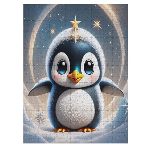 Pinguin Puzzles 500 Teile Erwachsener Kniffel Spaß Für Die Ganze Familie - 500 Puzzleteilige Motive, Holzpuzzle Kinder Erwachsene, Impossible Puzzle Schwer （55×41cm） von AAPZY