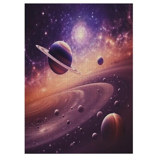 Planet -Puzzle, 300 Teile,Holzpuzzle Für Erwachsene Kinder, Lustiges Spielzeug, Denkspiel, Spielzeug, Bildungsspiel, Herausforderung, Pädagogisch, 42×30cm von AAPZY