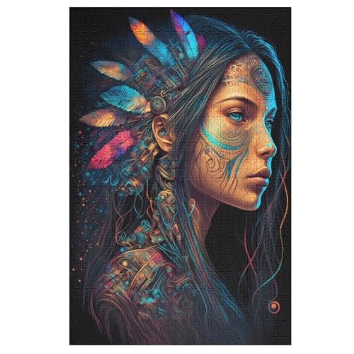 Prinzessin der amerikanischen Ureinwohner 1000 Teile Puzzle, Holzpuzzle, Puzzles Für Erwachsene Kinder, 1000 Teile Puzzle Für Jugendliche & Erwachsene Lernspiel Herausforderungsspielzeug 78×53cm Prinzessin der amerikanischen Ureinwohner 1000 Teile Puzzle, Holzpuzzle, Puzzles Für Erwachsene Kinder, 1000 Teile Puzzle Für Jugendliche & Erwachsene Lernspiel Herausforderungsspielzeug 78×53cm von AAPZY