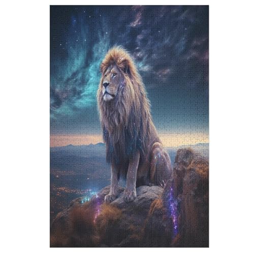 Puzzle 1000 Teile Erwachsene Löwe Holzpuzzle Für Erwachsene Lernspiel Herausforderungsspielzeug 1000-teilige The Puzzles Für Erwachsene Kinder 78×53cm von AAPZY